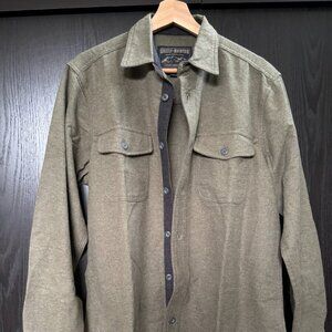 Grizzly Mountain Button Up Shirt Jacket Men’s Medium Olive Green Flannel